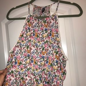multicolor, floral romper